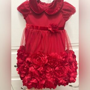 Red Floral Baby Dress